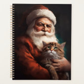 ペルシャ猫とサンタクロースのクリスマス プランナー手帳 (正面)