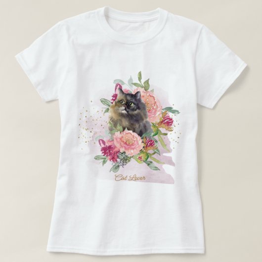 ペルシャ猫のお母さんへの美しい贈り物 Tシャツ (デザイン正面)