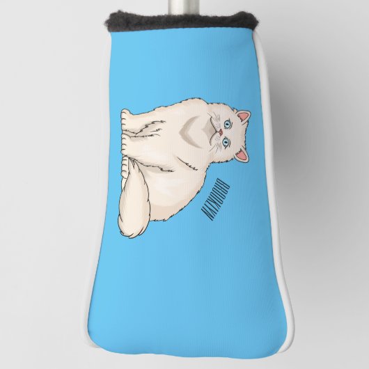 ペルシャ猫のイラストレーション ゴルフヘッドカバー (回転90)