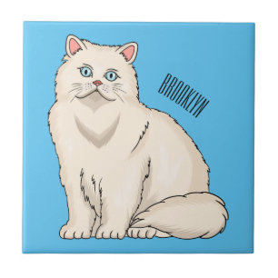 ペルシャ猫のイラストレーション タイル