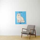 ペルシャ猫のイラストレーション タペストリー (インサイチュ)