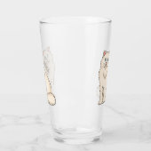 ペルシャ猫のイラストレーション タンブラーグラス (左)