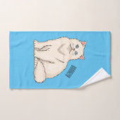 ペルシャ猫のイラストレーション バスタオルセット (ハンドタオル)