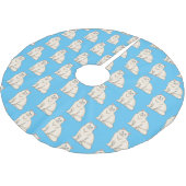 ペルシャ猫のイラストレーション ブラッシュドポリエステルツリースカート (アングル)