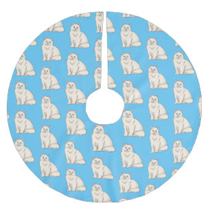 ペルシャ猫のイラストレーション ブラッシュドポリエステルツリースカート