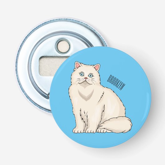 ペルシャ猫のイラストレーション 栓抜き (正面)