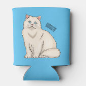ペルシャ猫のイラストレーション 缶クーラー (裏面)