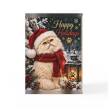 ペルシャ猫のクリスマスグッズ パーソナライズド ハッピー ホリデー