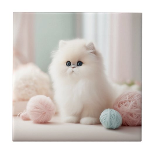 ペルシャ猫のソフトパステルドリーム タイル (正面)