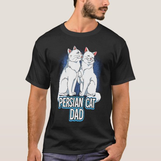 ペルシャ猫のパパ Tシャツ (正面)