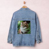 ペルシャ猫のフェネリーで、レディースデニムジャケット デニムジャケット (ハンガー)