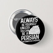 ペルシャ猫のプレゼント 缶バッジ (正面&裏面)