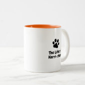 ペルシャ猫のマグカップをむさぼる植物 ツートーンマグカップ (正面右)