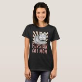 ペルシャ猫のママ 猫飼い ペルシャ ロングヘア_1 Tシャツ (正面フル)