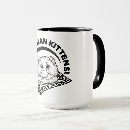 ペルシャ猫のロゴマグ1 マグカップ (正面右)