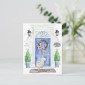 ペルシャ猫の動きのお知らせはがき ポストカード (スタンド正面)