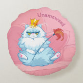 ペルシャ猫の愛猫クイーン ラウンドクッション (裏面)