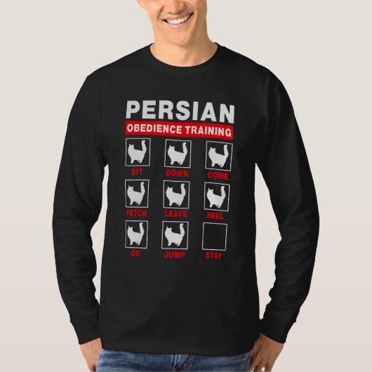 ペルシャ猫の服従訓練の子猫 Tシャツ (正面)