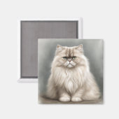 ペルシャ猫の美しいポートレート マグネット (正面/裏面)