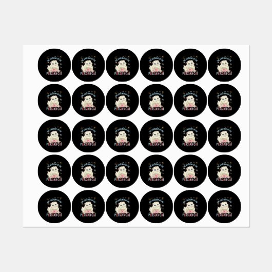 ペルシャ猫の解剖学 ラベル (シート)