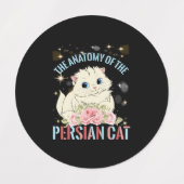 ペルシャ猫の解剖学 ラベル (デザイン2)