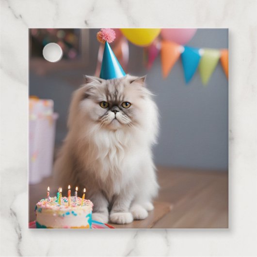 ペルシャ猫の誕生日パーティー フェイバータグ (正面)