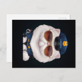 ペルシャ猫の警察官|警察職への贈り物 案内ポストカード (正面/裏面)