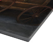 ペルシャ猫の雪そりクリスマスデコ カッティングボード (角)