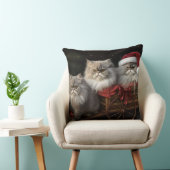 ペルシャ猫の雪そりクリスマスデコ クッション (椅子)