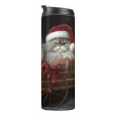 ペルシャ猫の雪そりクリスマスデコ タンブラー (回転右)