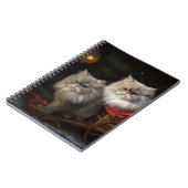 ペルシャ猫の雪そりクリスマスデコ ノートブック (左側)