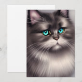 ペルシャ猫の高度に詳細なデジタルトリプチチ シーズンカード (正面/裏面)