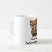 ペルシャ猫のCPA会計士 オフィスユーモア コーヒーマグカップ (正面左)