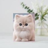 ペルシャ猫よくはしゃぐ猫 ポストカード (スタンド正面)