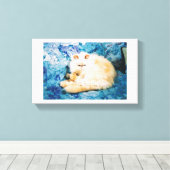 ペルシャ猫を使ったキャンバス印刷 キャンバスプリント (インサイチュ (ウッドフロア))