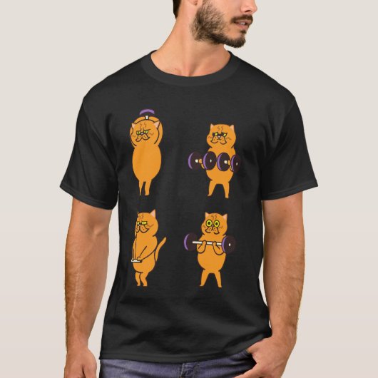 ペルシャ猫アームトレーニング Tシャツ (正面)