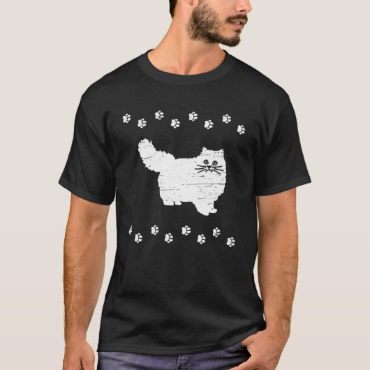 ペルシャ猫オーナーの子猫 Tシャツ (正面)