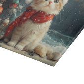 ペルシャ猫クリスマスヴィンテージビーチ カッティングボード (角)