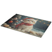 ペルシャ猫クリスマスヴィンテージビーチ カッティングボード (角)