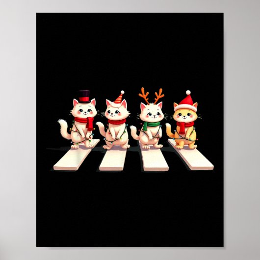 ペルシャ猫クロッシングロードクリスマス ポスター (正面)