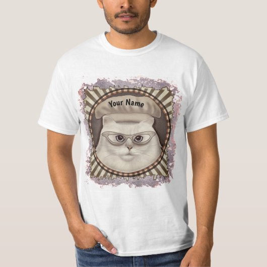ペルシャ猫シェフTシャツ Tシャツ (正面)