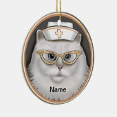 ペルシャ猫ナース セラミックオーナメント (右)