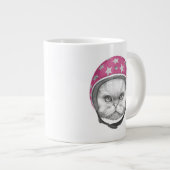 ペルシャ猫バイクライダー ジャンボコーヒーマグカップ (正面右)