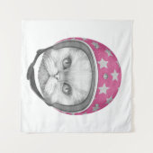 ペルシャ猫バイクライダー タペストリー (正面(横))