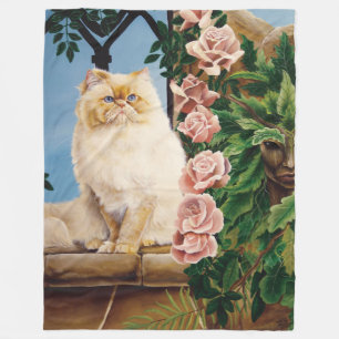 ペルシャ猫バラドライアド フリースブランケット