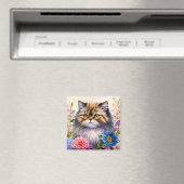 ペルシャ猫フローラポートレートアート マグネット (インサイチュ (食洗機))