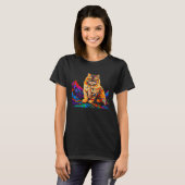 ペルシャ猫ポップアート Tシャツ (正面フル)