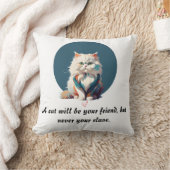 ペルシャ猫ポートレート装飾用クッション クッション (ブランケット)