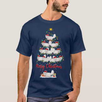 ペルシャ猫ラバーとマッチングサンタ ペルシャ猫クリス Tシャツ