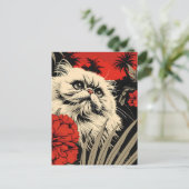 ペルシャ猫ヴィンテージ ポストカード (スタンド正面)